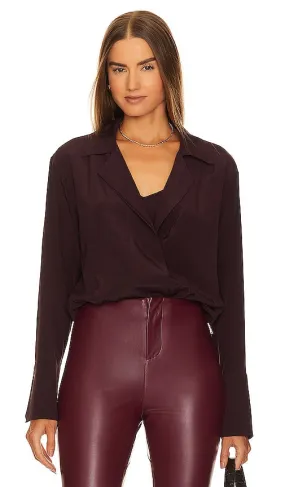 A.L.C. Diana Bodysuit in Wine