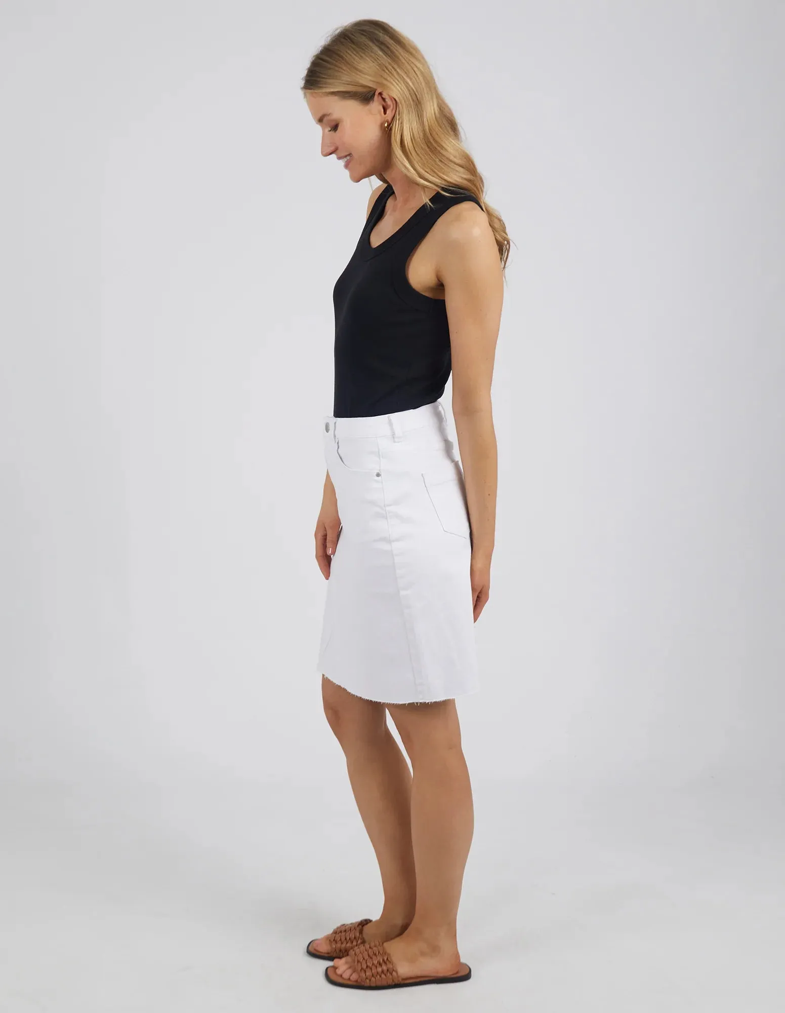 Foxwood Belle Denim Skirt Cloud Wash