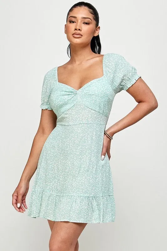 Mint Love Ruffle Dress
