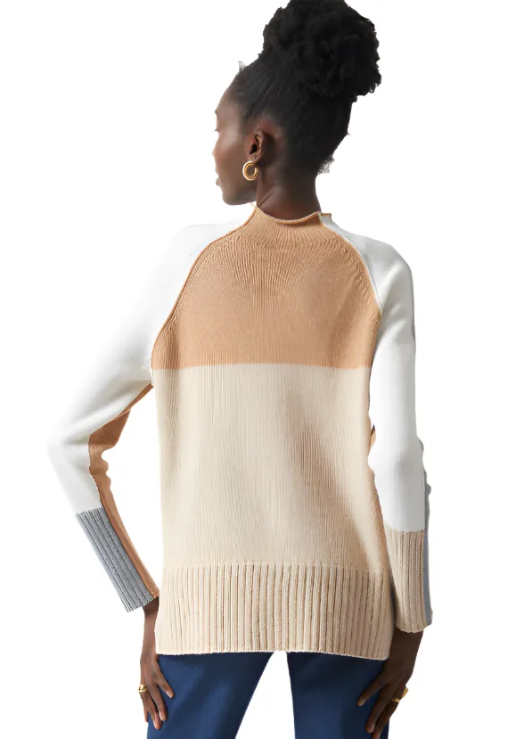 Zaket & Plover Intarsia Funnel Neck Sweater-50% OFF