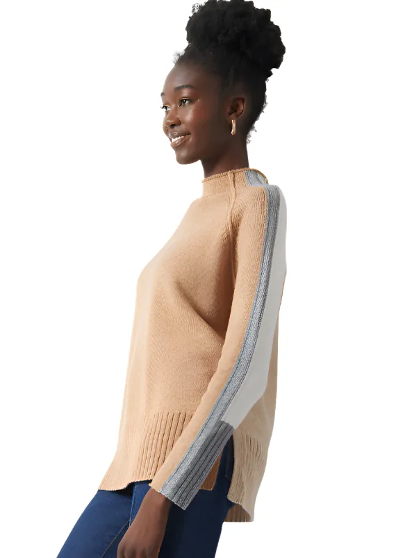 Zaket & Plover Intarsia Funnel Neck Sweater-50% OFF
